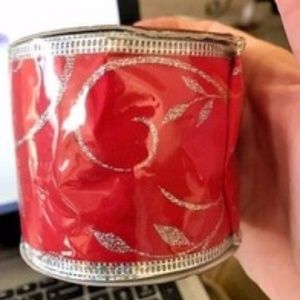 Golden Splendor Wire Edge Ribbon Red Valentine Christmas New